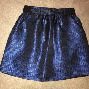 Sparkly blue skater skirt